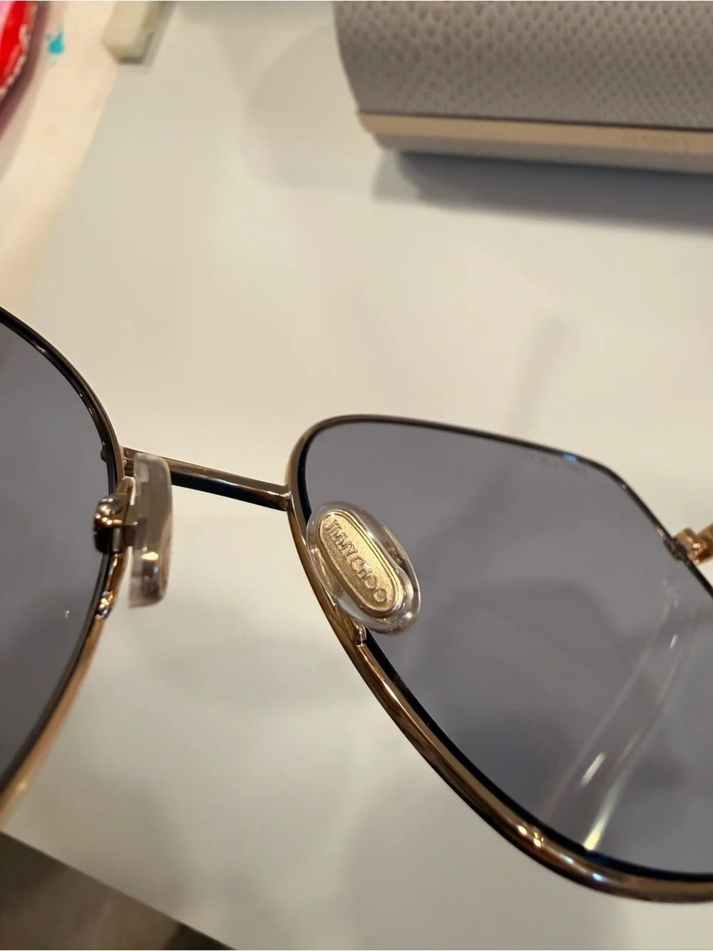 Jimmy Choo Gold Frame Sunglasses